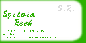 szilvia rech business card